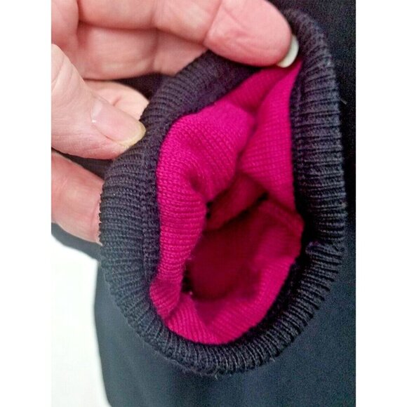 I.magnin design studio 100% merino wool black women's M open front sweater italy - Picture 5 of 11